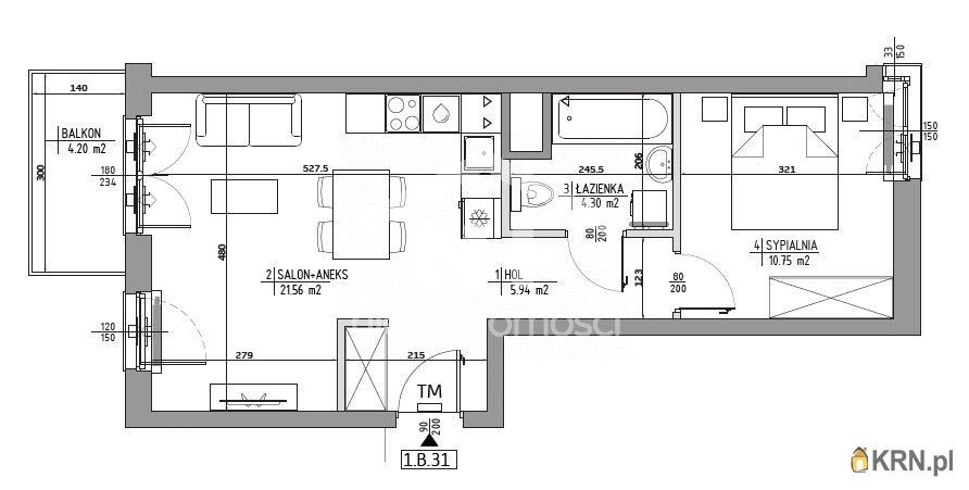 Warszawa - Batalionów Chłopskich - 44.00m2 - 