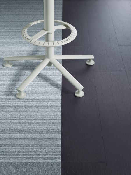  - Combination of carpet Tessera tiles and LVT panels