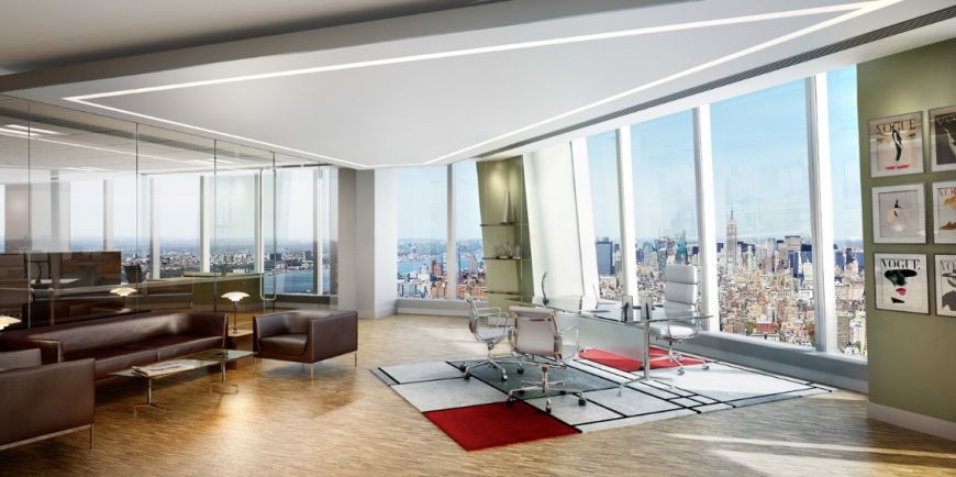  - Example of interior arrangement for Condé Nast tenant - visualization 