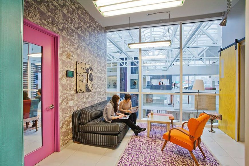  - Relaxation zone, Airbnb office in San Francisco, which is sometimes called second home by employees