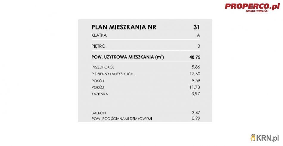 Włoszczowa - Młynarska - 48.75m2 - 