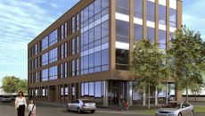 A new office building soon to be created in Szczecin.