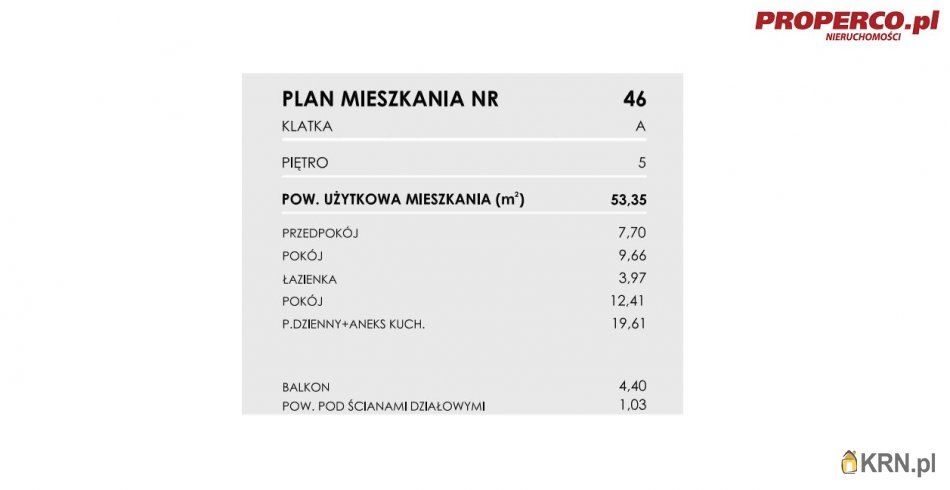 Włoszczowa - Młynarska - 53.35m2 - 