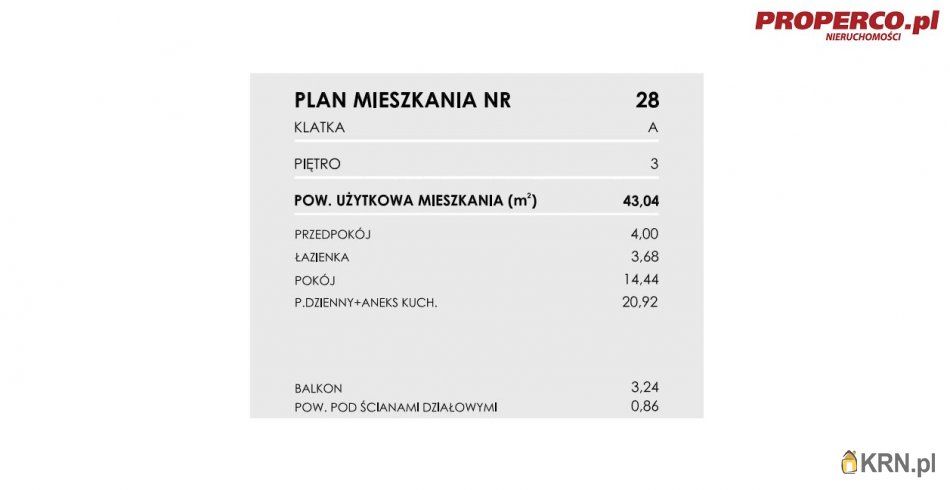 Włoszczowa - Młynarska - 43.04m2 - 