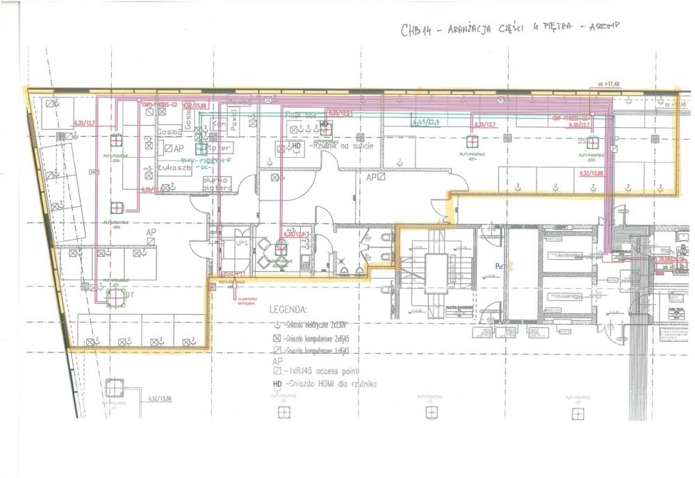 CHB14 - lokal biurowy do wynajęcia, PIĘTRO IV z własną serwerownią - 300 mkw. - 