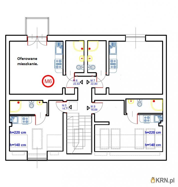 Kraków - A. Fredry - 22.53m2 - 