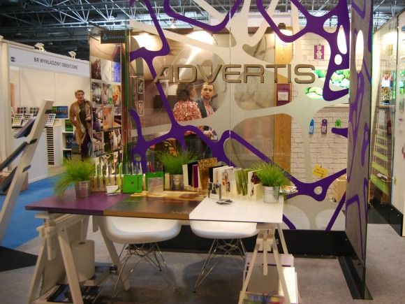  - A stand of Advertis company, which was a sponsor of the fair