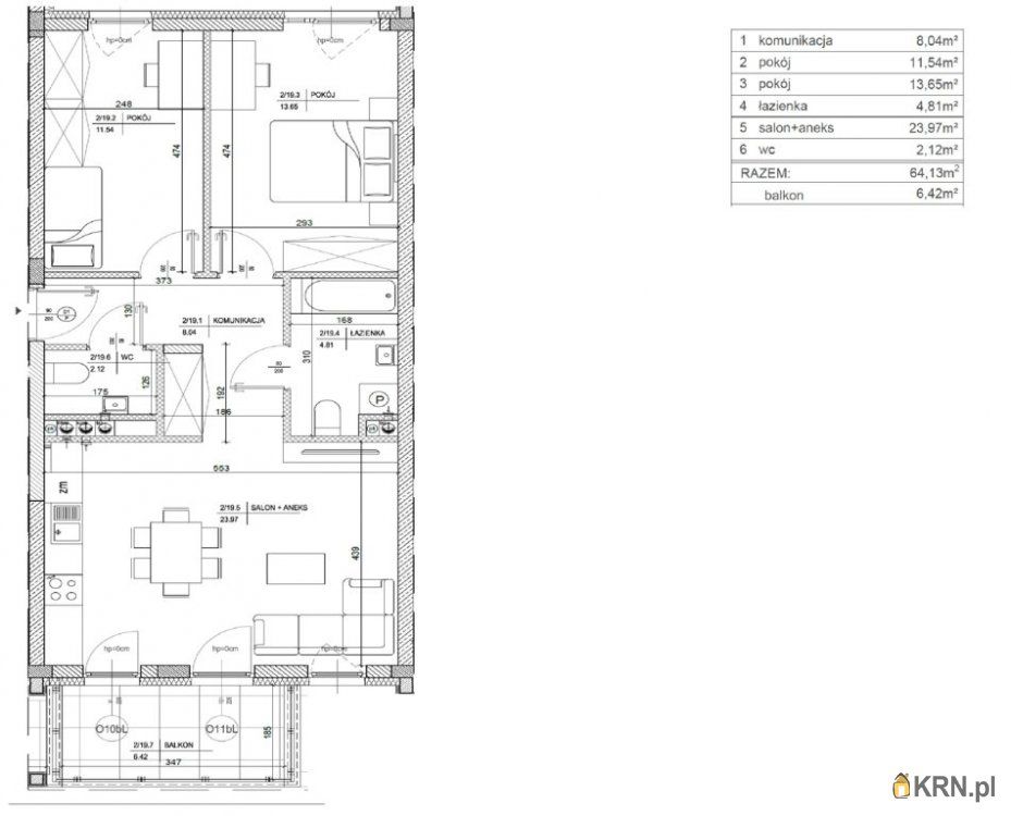 Kielce - 64.13m2 - 