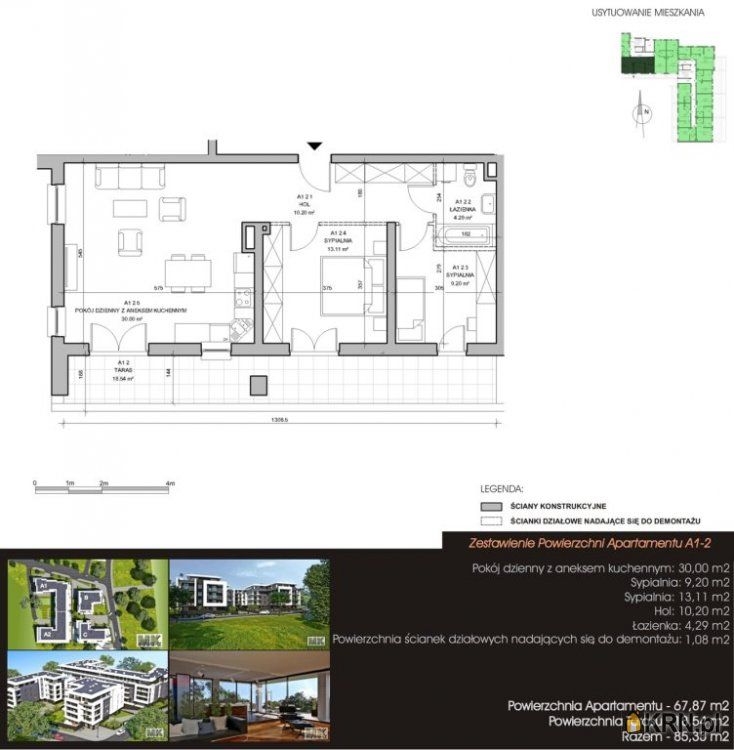 Kielce - Mostowa - 67.87m2 - 