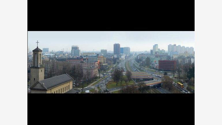 Widok na Łódź z otwartego niedawno FotoHUB