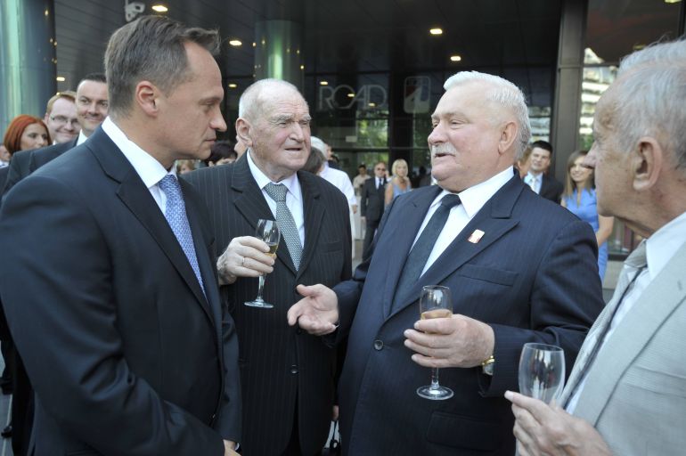 Na zdjęciu min.: Leszek Czarnecki oraz Lech Wałęsa