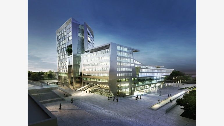 Olsztyn is one of eight cities, in which the development of new office markets was noted. The picture shows Centaurus in Olsztyn, designed by Euro Styl.