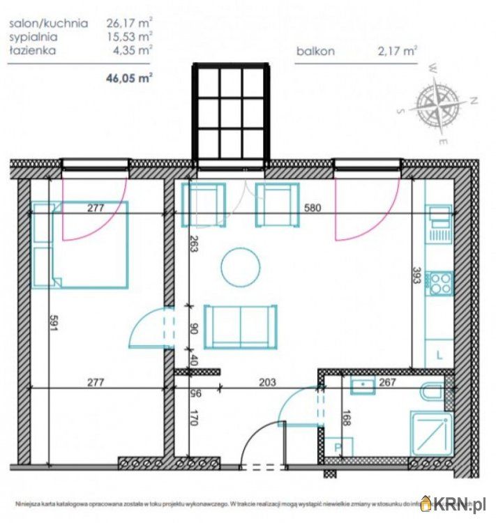 pow. Rybnicki - 46.05m2 - 